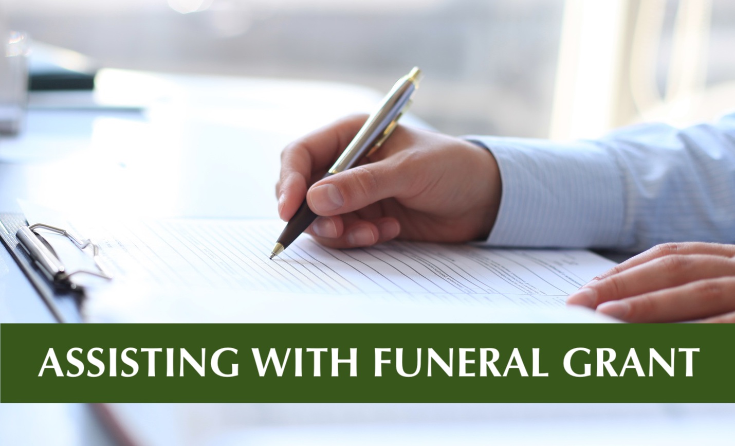 Assisting with Funeral Grant Anns Funeral Home & Onsite Cremations
